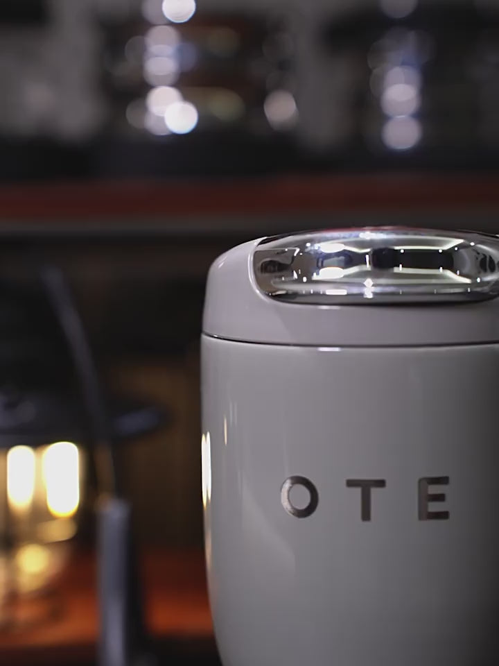 OTE Vakuumisolierter Reisekaffeebecher, doppelwandiger Reisebecher aus Edelstahl mit Trinkdeckel, 12,31 oz/7,74 oz (350/220 ml)