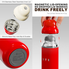 500ml/16.91oz Vakuumisolierte Wasserflasche, Geschenkverpackung, Edelstahl-Matroschka-Design, geeignet für heiße und kalte Getränke, tragbar und langlebig, ideal für Outdoor-Reisen, Fitnessstudio, Büro und den Alltag