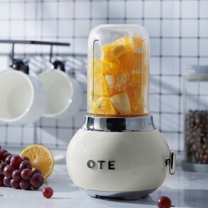 OTE Smoothie Maker Mixer, Retro Küche Kleiner Glas mixer für Shakes und Smoothies, mit 400ml Glas