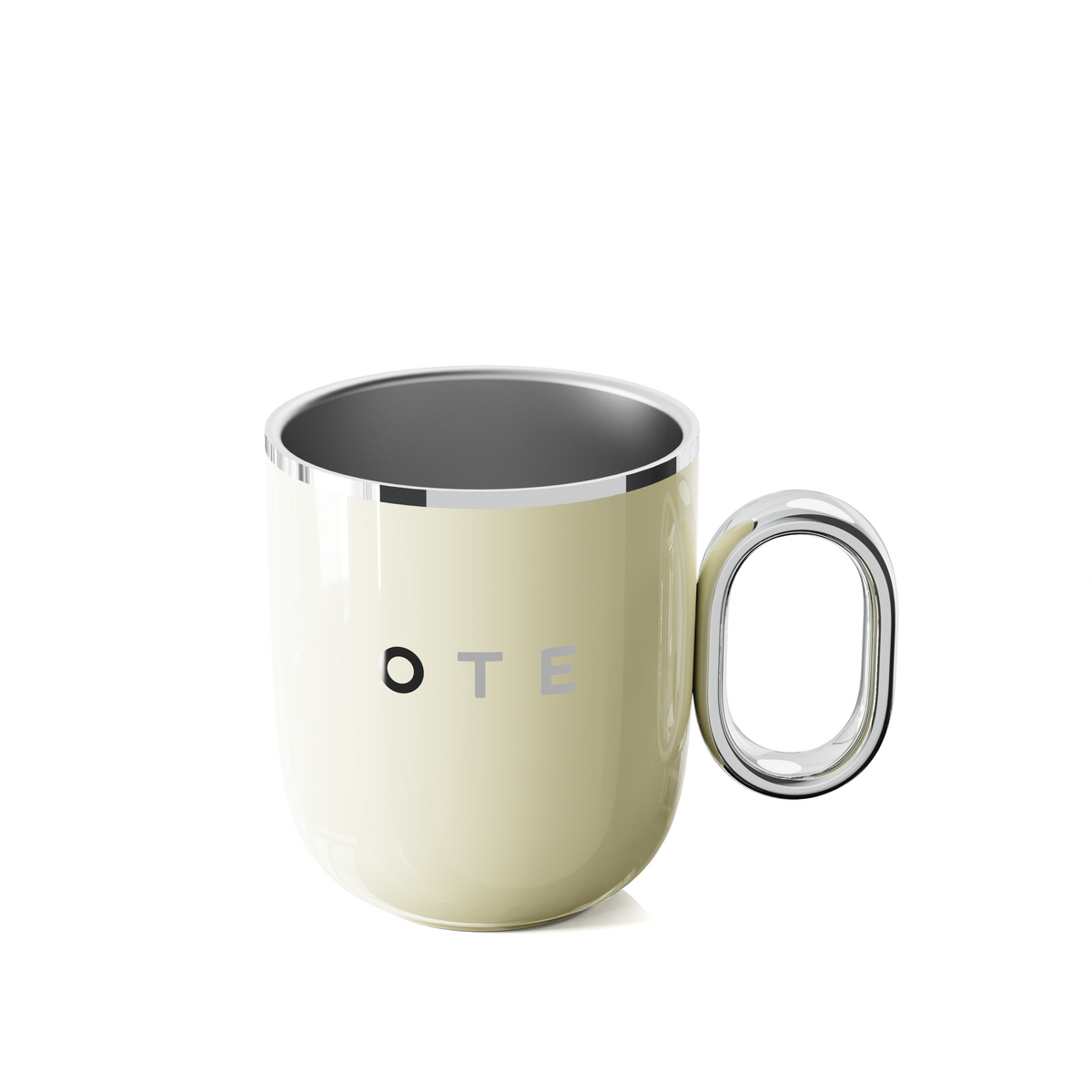 OTE Kaffeebecher mit Henkel, 350/220 ml (12 oz/8 oz) isolierter Kaffee-Reisebecher aus Edelstahl, doppelwandiger wiederverwendbarer Kaffeebecher